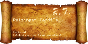 Reizinger Tamás névjegykártya